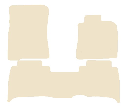 Toyota Landcruiser V8 2008 onwards Beige Luxury Velour Tailored Car Mats NV HITECH