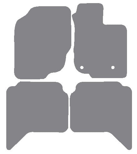 Toyota Hilux Doublecab 2012-2016 Grey Premium Carpet Tailored Car Mats NV HITECH