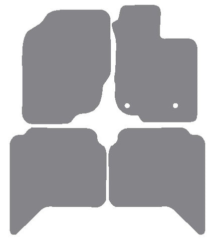 Toyota Hilux Doublecab 2012-2016 Grey Premium Carpet Tailored Car Mats NV HITECH