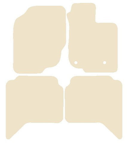 Toyota Hilux Doublecab 2012-2016 Beige Luxury Velour Tailored Car Mats NV HITECH