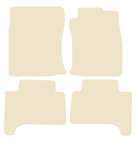 Toyota Land Cruiser 2003-2009 Beige Luxury Velour Tailored Car Mats NV HITECH