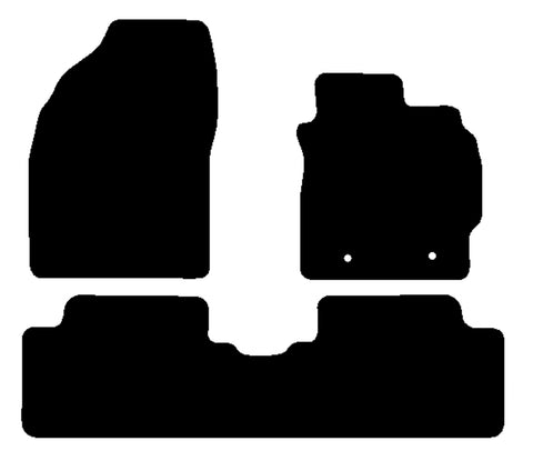 Toyota Auris 2007-2013 Black Luxury Velour Tailored Car Mats NV HITECH