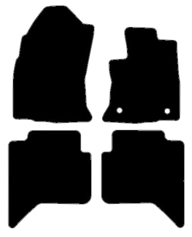 Toyota Hilux Doublecab 2017 onwards Black Premium Carpet Tailored Car Mats NV HITECH