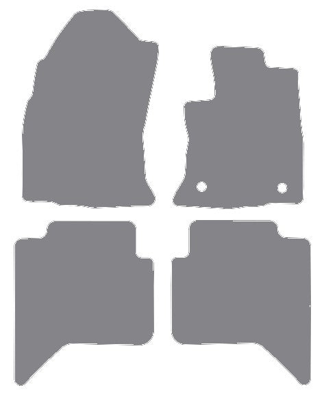 Toyota Hilux Doublecab 2017 onwards Grey Premium Carpet Tailored Car Mats NV HITECH