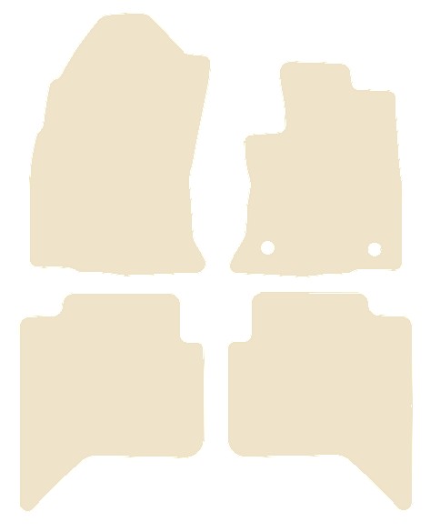 Toyota Hilux Doublecab 2017 onwards Beige Luxury Velour Tailored Car Mats NV HITECH