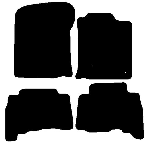 Toyota Landcruiser LC3 2010 onwards Black Luxury Velour Tailored Car Mats NV HITECH