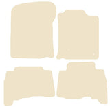 Toyota Landcruiser LC3 2010 onwards Beige Luxury Velour Tailored Car Mats NV HITECH
