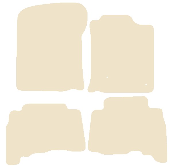 Toyota Landcruiser LC3 2010 onwards Beige Luxury Velour Tailored Car Mats NV HITECH