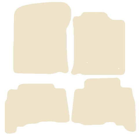 Toyota Landcruiser LC3 2010 onwards Beige Luxury Velour Tailored Car Mats NV HITECH