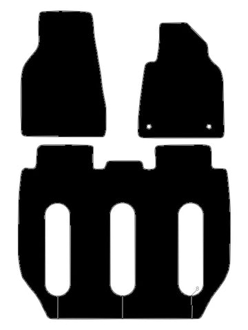 Tesla Model X 7 Seater 2015 onwards Black Tailored Carpet Car Mats NV HITECH