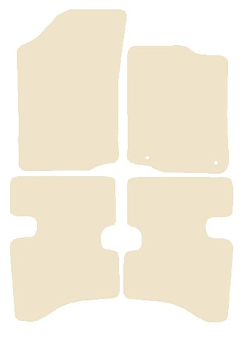 Toyota Aygo (Two Fixings Driver) 2010-2014 Beige Luxury Velour Tailored Car Mats NV HITECH