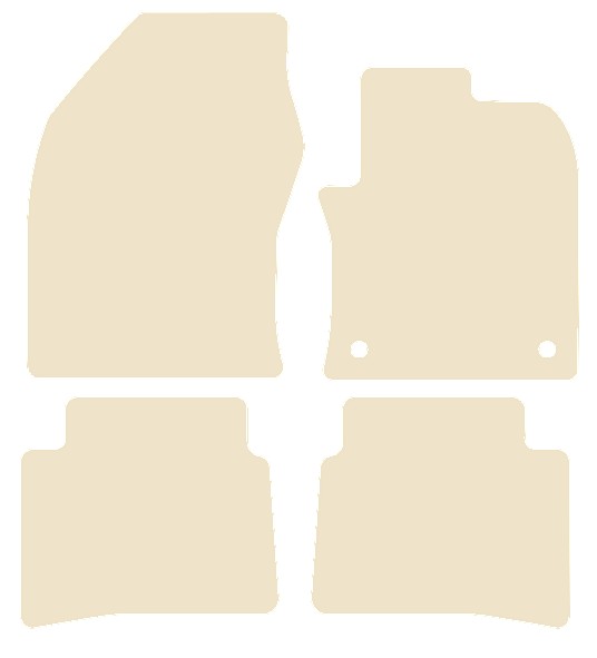 Toyota Prius 2015 onwards Beige Luxury Velour Tailored Car Mats NV HITECH