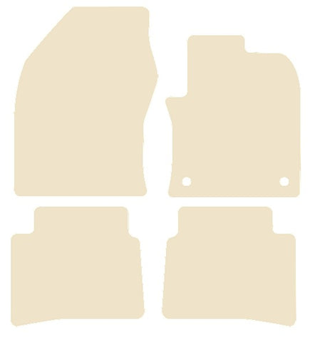 Toyota Prius 2015 onwards Beige Luxury Velour Tailored Car Mats NV HITECH
