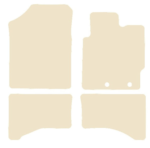 Toyota Yaris Hybrid 2011-2019 Beige Luxury Velour Tailored Car Mats NV HITECH