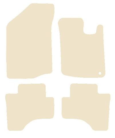 Toyota Aygo (One Fixing Driver) 2005-2014 Beige Luxury Velour Tailored Car Mats NV HITECH