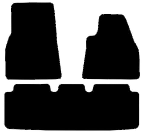 Tesla Model S Long Range Plus (Narrower Rear) 2020 onwards Black Tailored Carpet Car Mats NV HITECH