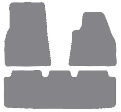 Tesla Model S Long Range Plus (Narrower Rear) 2020 onwards Grey Premium Carpet Tailored Car Mats NV HITECH