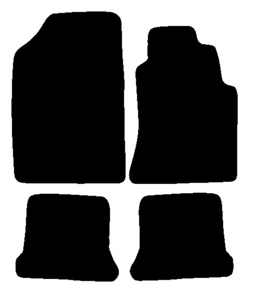 VW Corrado 1988-1995 Black Luxury Velour Tailored Car Mats NV HITECH