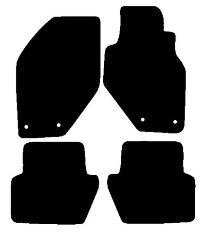 Volvo 850 (V70) 1992-1997 Black Luxury Velour Tailored Car Mats NV HITECH