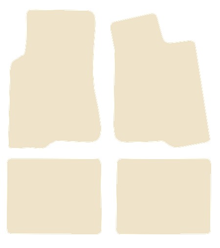 Volvo 200 1982-1993 Beige Luxury Velour Tailored Car Mats NV HITECH