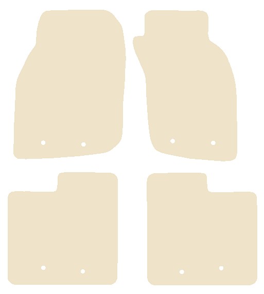 Volvo S40 & V40 1995-1999 Beige Luxury Velour Tailored Car Mats NV HITECH