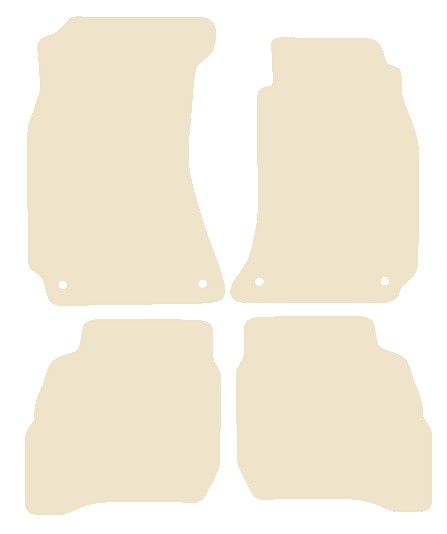VW Passat 1996-2000 Beige Luxury Velour Tailored Car Mats NV HITECH