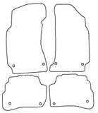 VW Passat Stud Fixing 2000-2005 Tailored VS Rubber Car Mats