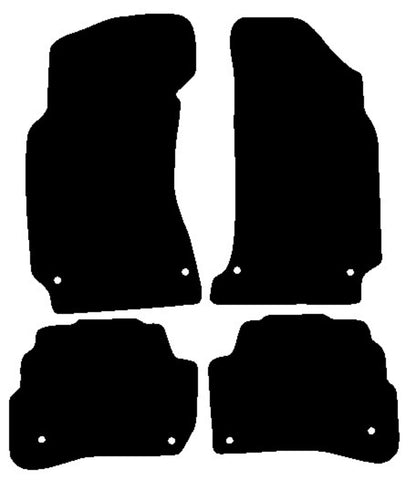 VW Passat Stud Fixing 2000-2005 Black Premium Carpet Tailored Car Mats NV HITECH