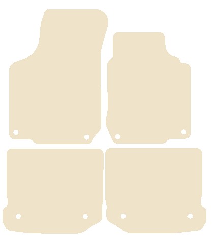 Volkswagen VW  Golf Mk4 1997-2004 Beige Luxury Velour Tailored Car Mats NV HITECH