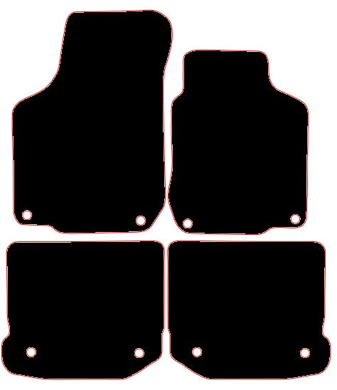 VW Beetle 2005-2011 Black Premium Carpet Tailored Car Mats NV HITECH