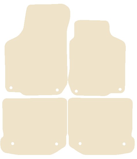 VW Beetle 2005-2011 Beige Luxury Velour Tailored Car Mats NV HITECH