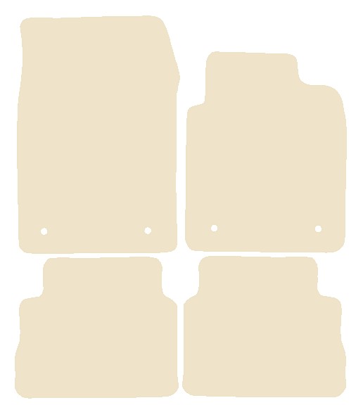 Vauxhall Vectra 2002-2008 Beige Luxury Velour Tailored Car Mats NV HITECH
