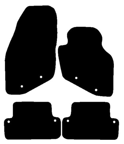 Volvo S60 2000-2009 Black Luxury Velour Tailored Car Mats NV HITECH