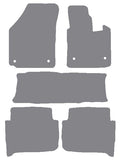 VW Touran (MPV) Oval Twist Fixings 2003-2007 Grey Premium Carpet Tailored Car Mats NV HITECH