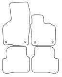 VW Passat ROUND FIXINGS 2007-2015 Tailored VS Rubber Car Mats