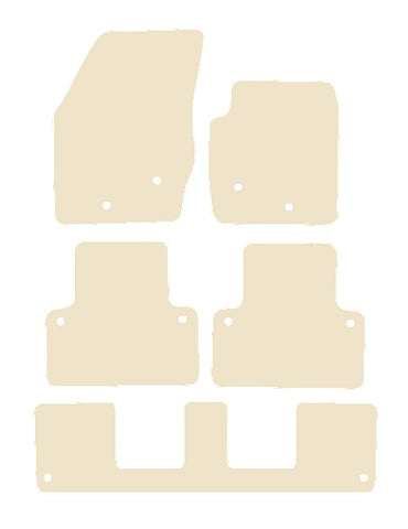 Volvo XC90 7-Seater (MPV) 2002-2015 Beige Luxury Velour Tailored Car Mats NV HITECH