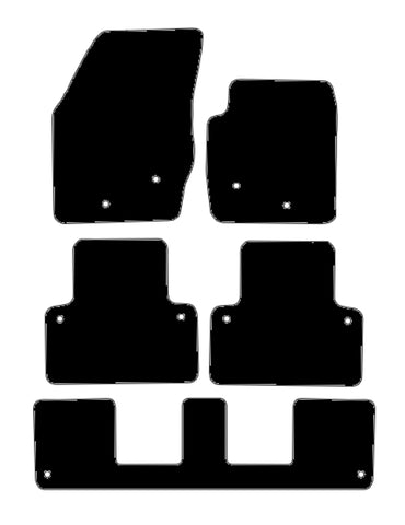 Volvo XC90 7-Seater (MPV) 2002-2015 Black Premium Carpet Tailored Car Mats NV HITECH
