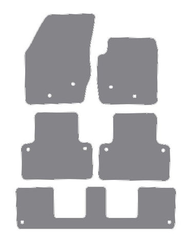 Volvo XC90 7-Seater (MPV) 2002-2015 Grey Premium Carpet Tailored Car Mats NV HITECH