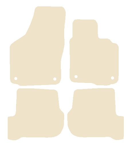 Volkswagen VW  Golf Mk5 R32 2005-2009 Beige Luxury Velour Tailored Car Mats NV HITECH