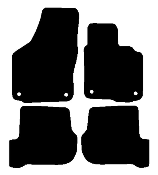 Volkswagen VW  Golf Mk5 R32 2005-2009 Black Luxury Velour Tailored Car Mats NV HITECH