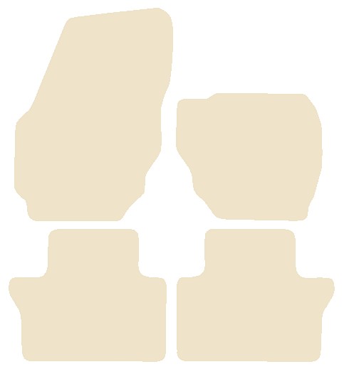 Volvo S80 Automatic 2006-2016 Beige Luxury Velour Tailored Car Mats NV HITECH