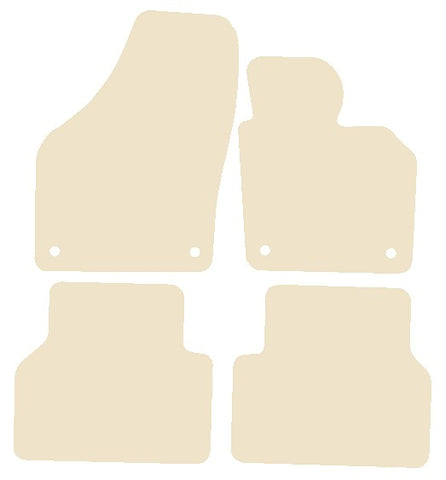VW Tiguan 2007-2016 Beige Luxury Velour Tailored Car Mats NV HITECH