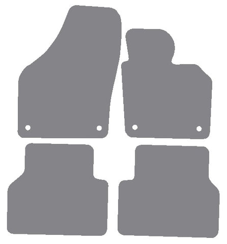 VW Tiguan 2007-2016 Grey Premium Carpet Tailored Car Mats NV HITECH