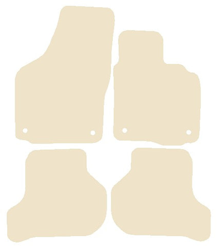 VW Scirocco 2008 onwards Beige Luxury Velour Tailored Car Mats NV HITECH
