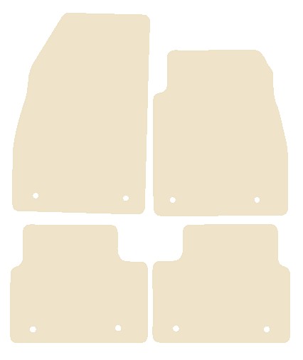 Vauxhall Insignia (Front + Rear Fixings) 2013-2017 Beige Luxury Velour Tailored Car Mats NV HITECH