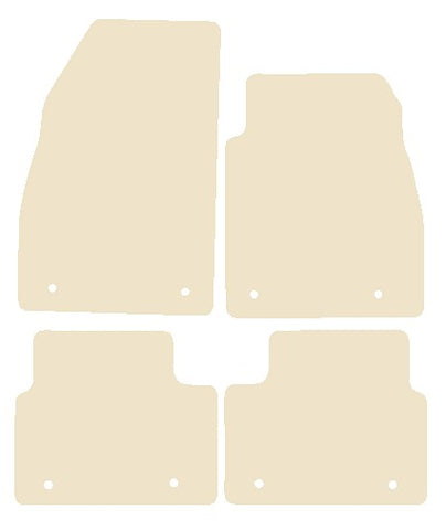Vauxhall Insignia (Front + Rear Fixings) 2013-2017 Beige Luxury Velour Tailored Car Mats NV HITECH