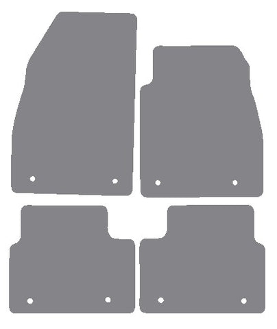 Vauxhall Insignia (Front + Rear Fixings) 2013-2017 Grey Premium Carpet Tailored Car Mats NV HITECH