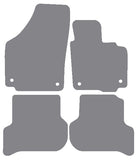 Volkswagen VW Golf Plus (Round Stud Fixings) 2007 onwards Grey Premium Carpet Tailored Car Mats NV HITECH