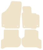 Volkswagen VW  Golf Plus (Round Stud Fixings) 2007 onwards Beige Luxury Velour Tailored Car Mats NV HITECH