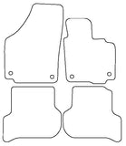 VW Golf Plus (Round Stud Fixings) 2007 onwards Tailored VS Rubber Car Mats